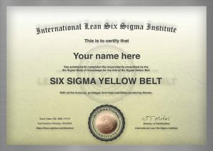 Six Sigma Yellow Belt