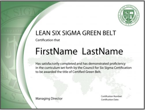 5 Day Green Belt Classroom | Lean Six Sigma Training and Certification