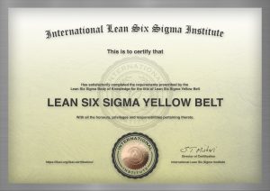 Yellow Belt Lean six sigma ILSSI Certification