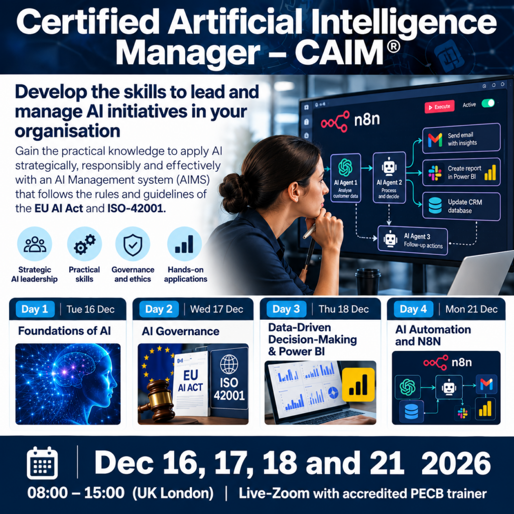 AI Certification Manager Course CAIM PECB UK