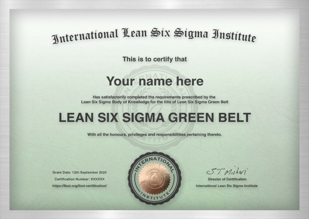 six sigma certification