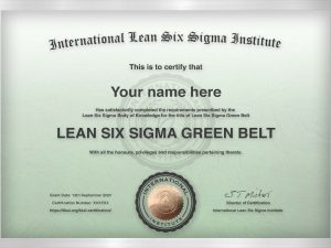 Accredited Lean Six Sigma Green Belt Certificate ILSSI IASSC ASQ