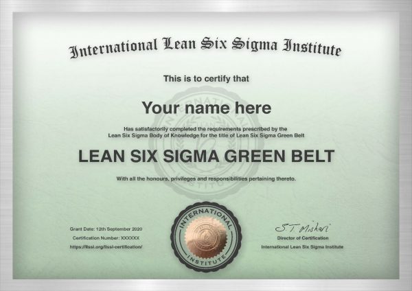 5 Day Green Belt Classroom/ ZOOM | Lean Six Sigma Training and ...