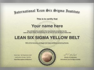 Yellow Belt Certificate
