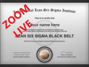 Zoom Live Lean Six Sigma Training and Certification ILSSI