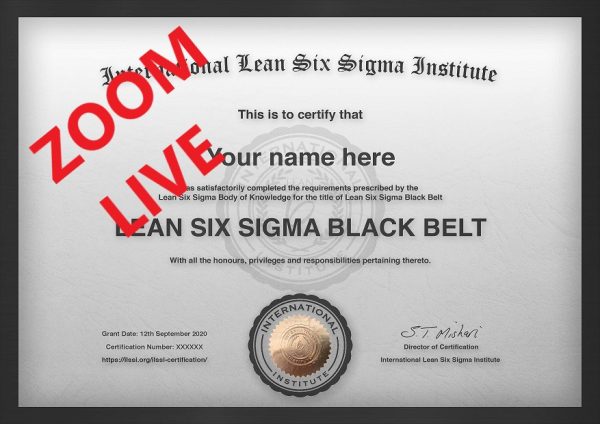 Zoom Live Lean Six Sigma Training and Certification ILSSI