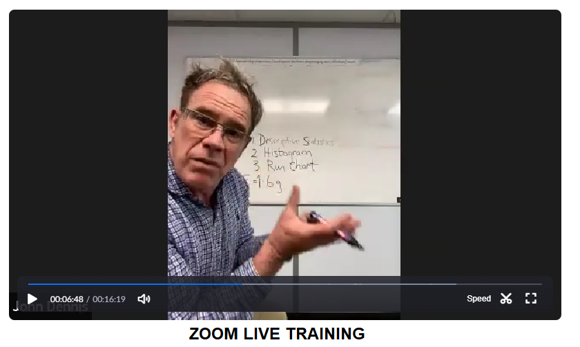 John Dennis ILSSI Lean Six Sigma Zoom training